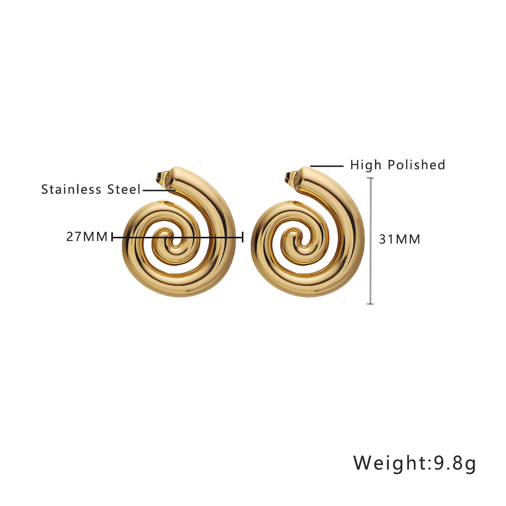 The House of the Snail Stud Earrings, 316L Stainless Steel Stud Earrings
