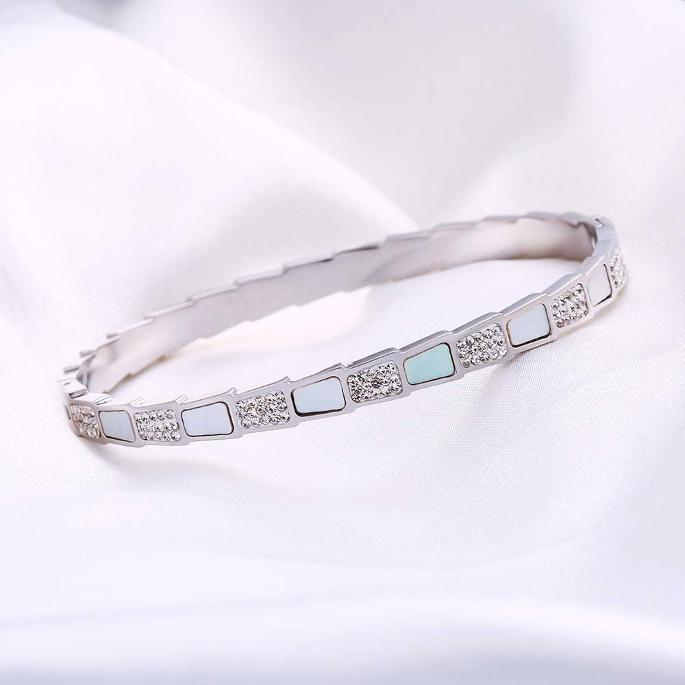 316L Stainless Steel Shell Charm Bangle