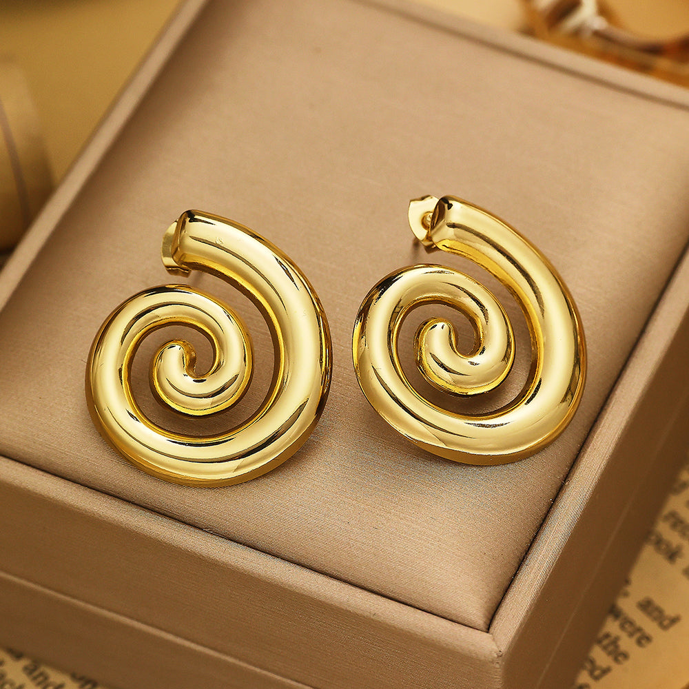 The House of the Snail Stud Earrings, 316L Stainless Steel Stud Earrings
