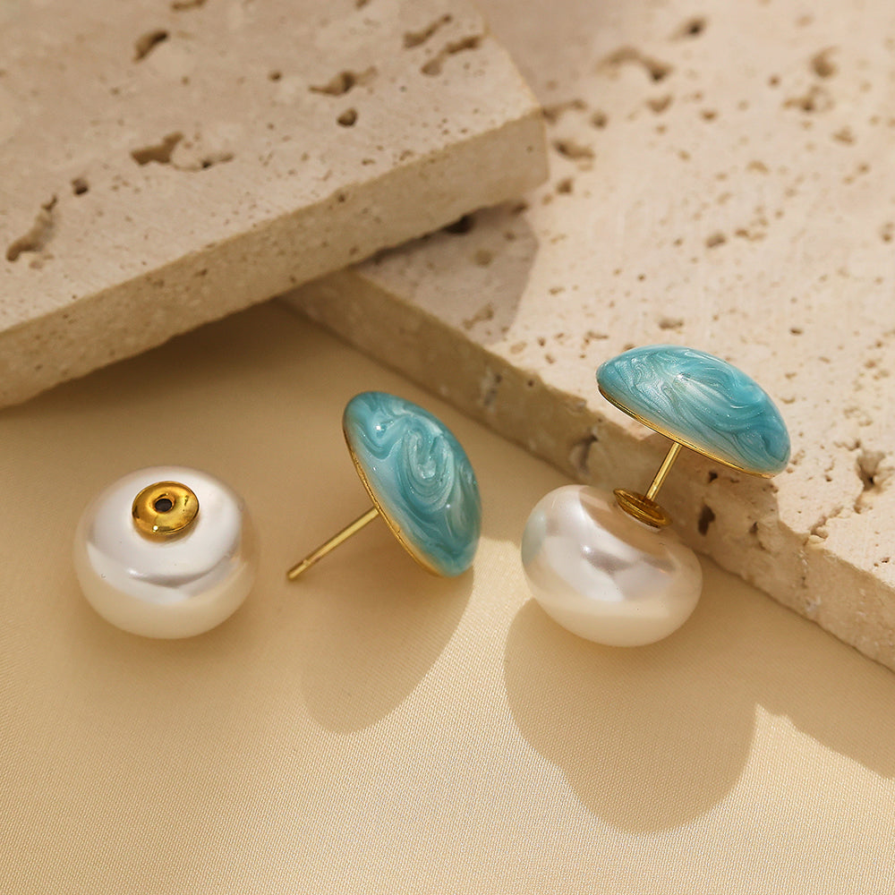 316L Stainless Steel Reversible Stud Earrings