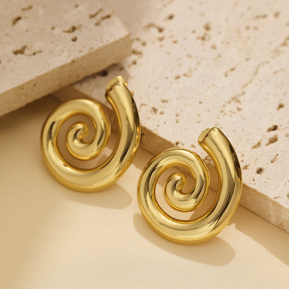 The House of the Snail Stud Earrings, 316L Stainless Steel Stud Earrings