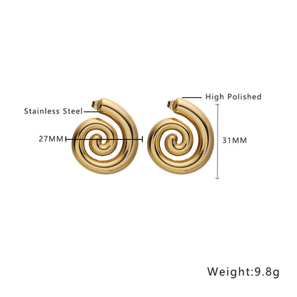 The House of the Snail Stud Earrings, 316L Stainless Steel Stud Earrings