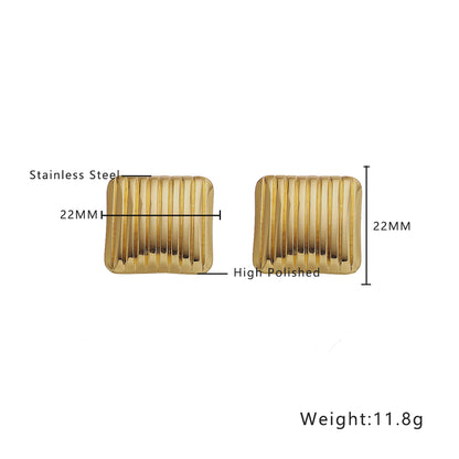 316L Stainless Steel Stylish Stud Earrings in the Shape of Small Sugar Cubes