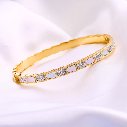 316L Stainless Steel Shell Charm Bangle