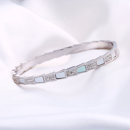 316L Stainless Steel Shell Charm Bangle