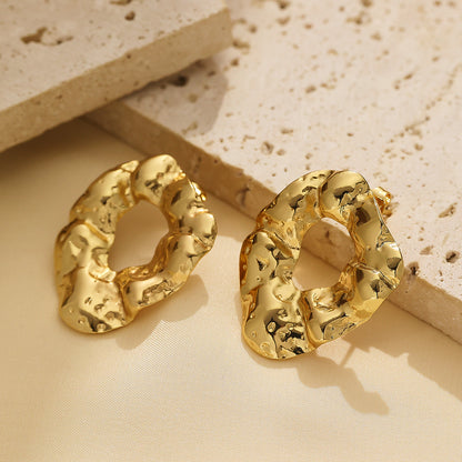 316L Stainless Steel Stud Earrings in the Shape of a Donut