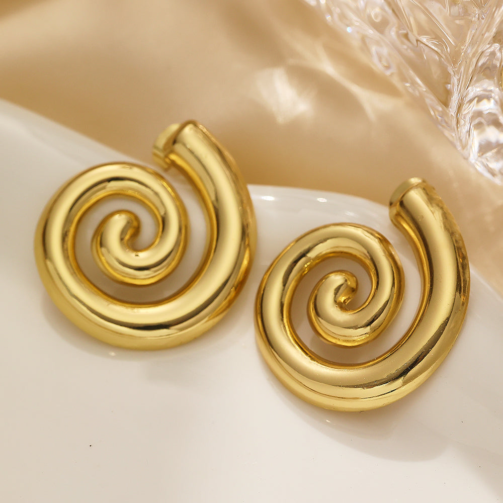 The House of the Snail Stud Earrings, 316L Stainless Steel Stud Earrings