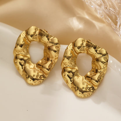 316L Stainless Steel Stud Earrings in the Shape of a Donut