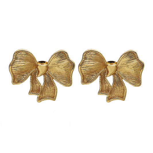 316L Stainless Steel Stud Earrings in the Shape of a Bowknot